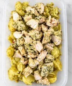 Protein Bowl Pasta pesto con pollo a las hierbas